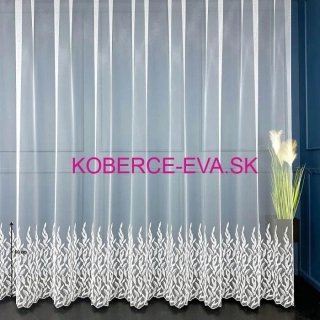 Záclona 121459 biela s výšivkou výška 280cm