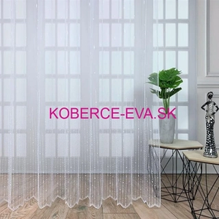Záclona 24703 biela s výšivkou výška 160cm