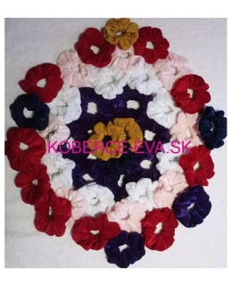 Scrunchies gumičky do vlasov handmade od Evy - zamatové scrunchie gumičky 12cm