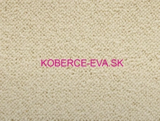 Metrážový vlnený koberec Alfa 86 biely